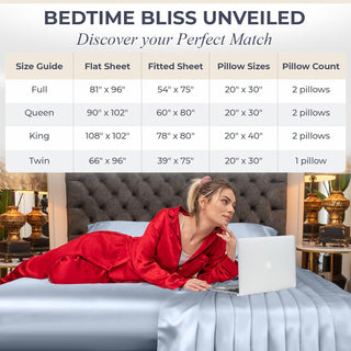 FizzyNest Satin Sheets Bed Set 4 Pcs-Elegant Satin Bed Sheets